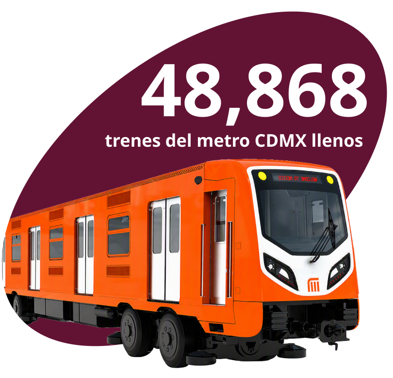 48,868 trenes de metro de la CDMX
